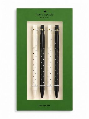 kate spade Black and White Polka Dot Ink Pen Set